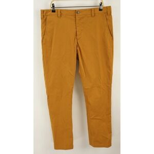 Bluffworks Original Tailored Fit Performance Chino Pants Men's 37 x 32 Orange